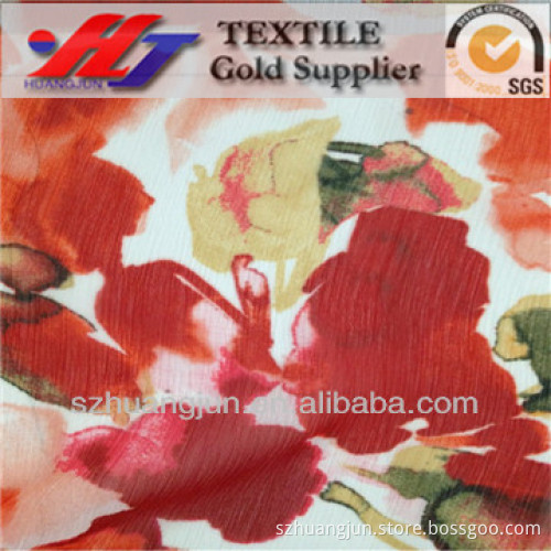Digital printed silk chiffon fabric for dress